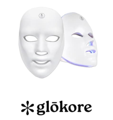 Glokore LED face mask with 660nm red light therapy, 50% off limited-time deal