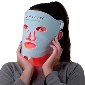 Kandyway dual red and infrared light therapy mask for collagen, scar and inflammation reduction