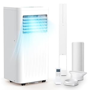Joy Pebble portable AC with remote control and energy-saving timer